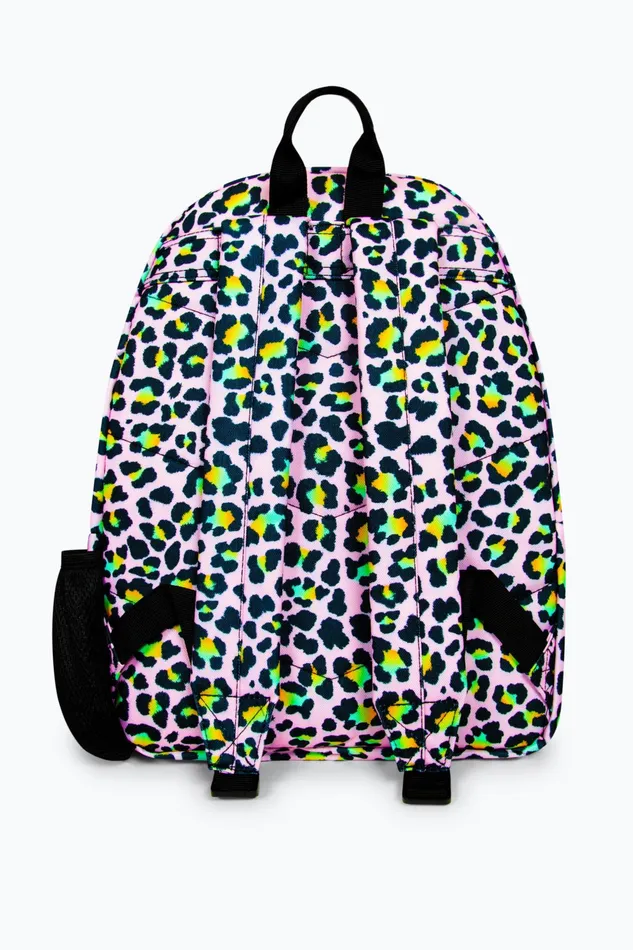 Just Hype Backpacks Hype Girls Iconic Pink Disco Leopard Print Backpack