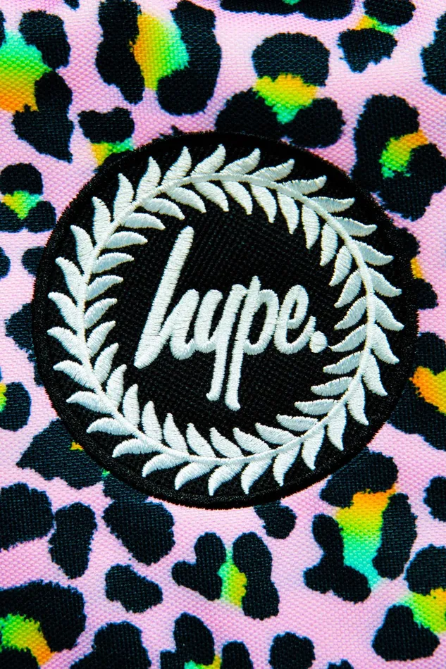 Just Hype Backpacks Hype Girls Iconic Pink Disco Leopard Print Backpack