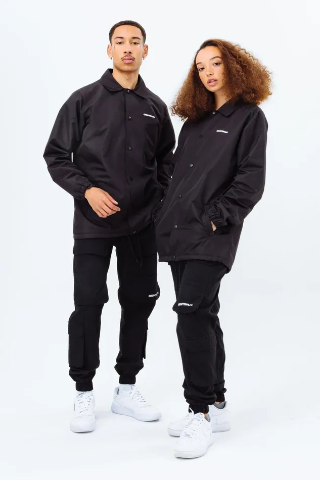 Just Hype Coats and Jackets Continu8 Black Bomber Jacket