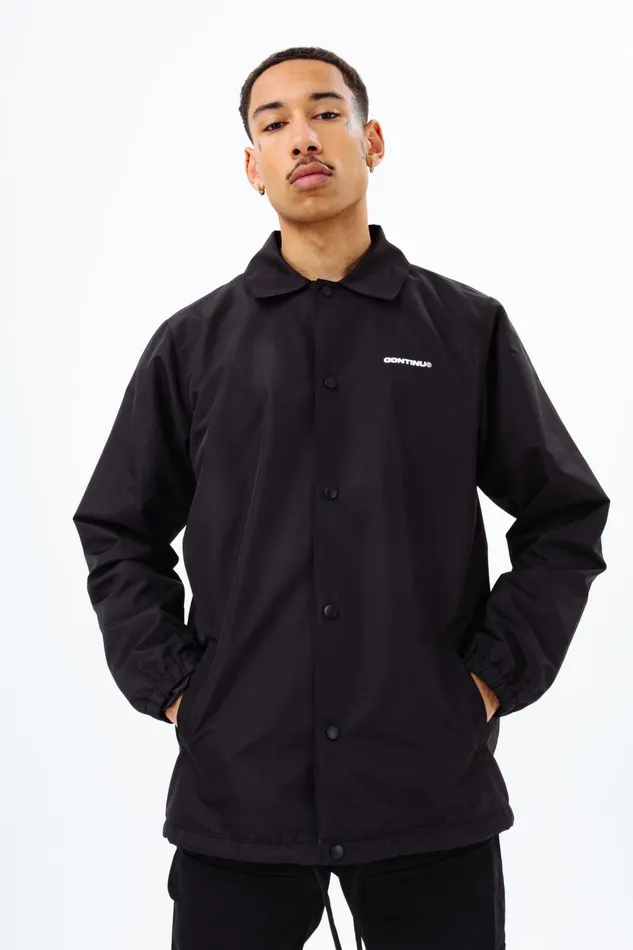 Just Hype Coats and Jackets Continu8 Black Bomber Jacket