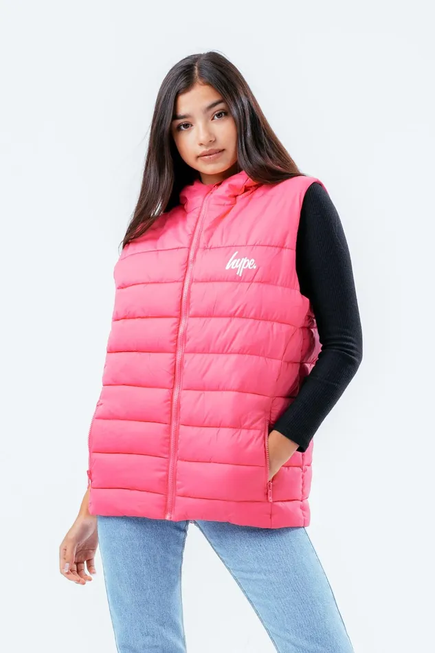 Just Hype Coats and Jackets Hype Hot Pink Girls Gilet
