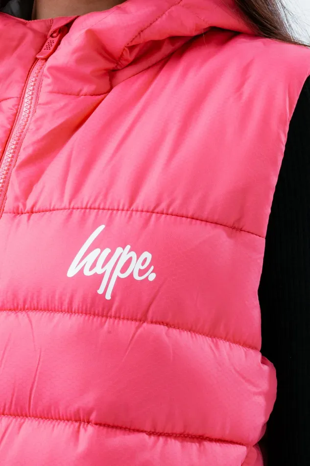 Just Hype Coats and Jackets Hype Hot Pink Girls Gilet