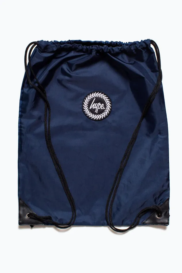 Just Hype Drawstring Bags Hype Navy Crest Drawstring Bag