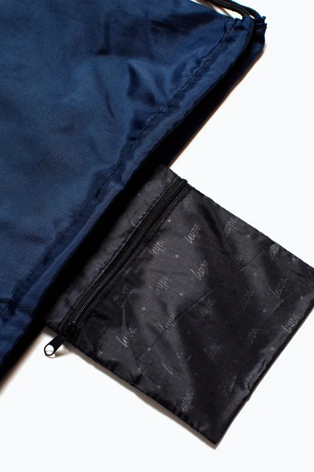 Just Hype Drawstring Bags Hype Navy Crest Drawstring Bag
