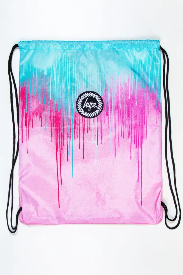 Just Hype Drawstring Bags Hype Pastel Drips Drawstring Bag