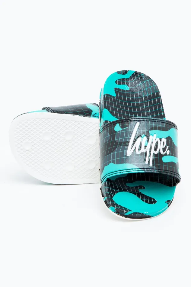 Just Hype Footwear Hype Wave Camo Kids Unisex Sliders