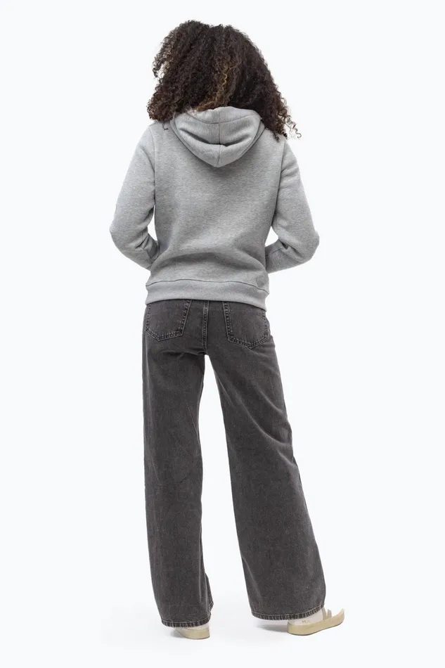 Just Hype Hoodies and Sweatshirts Hype Grey Drawcord Women039S Pullover Hoodie
