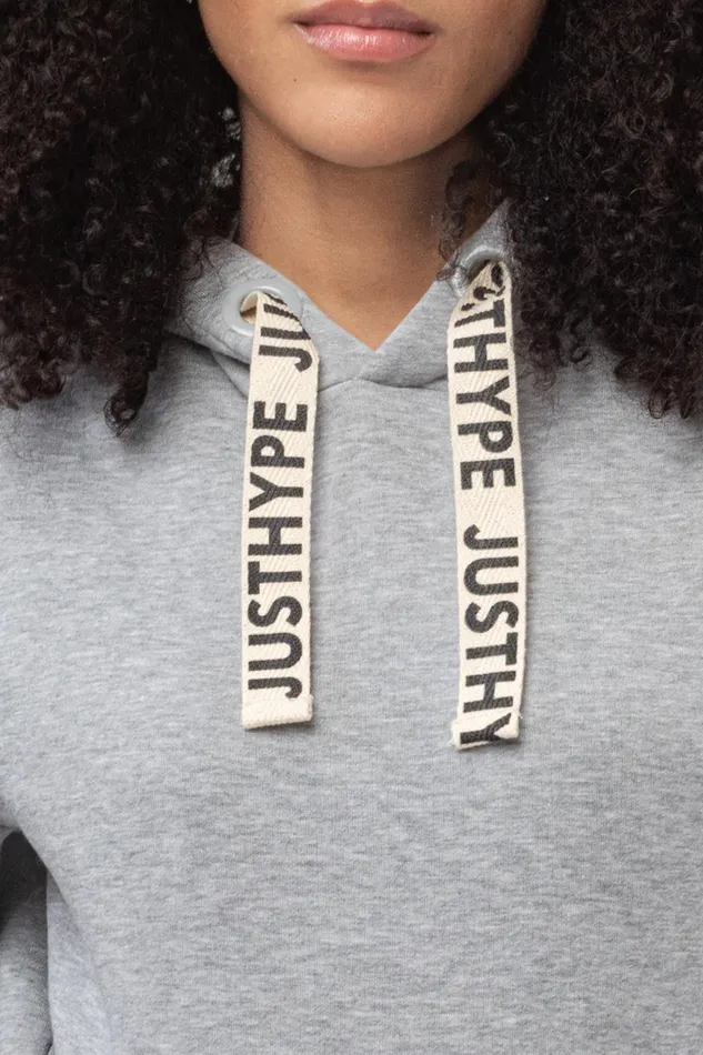 Just Hype Hoodies and Sweatshirts Hype Grey Drawcord Women039S Pullover Hoodie