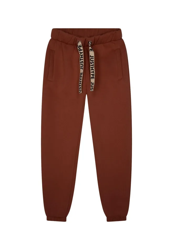 Just Hype Joggers Justhype Womens Terracotta Toweling Branded Drawcord Jogger