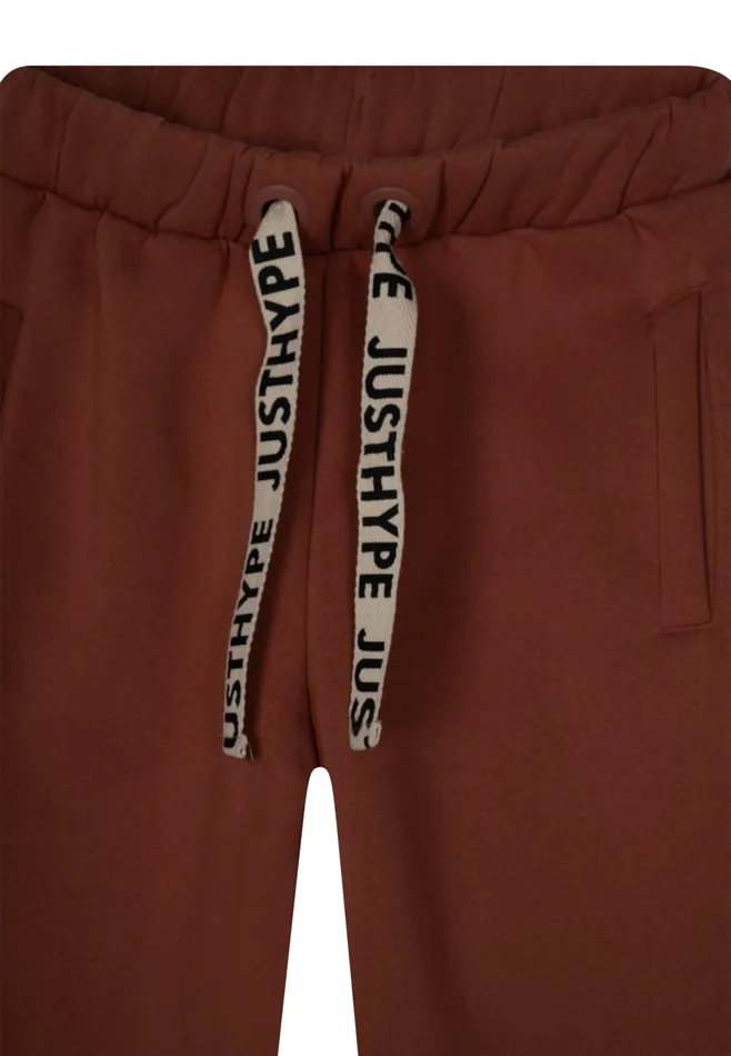 Just Hype Joggers Justhype Womens Terracotta Toweling Branded Drawcord Jogger