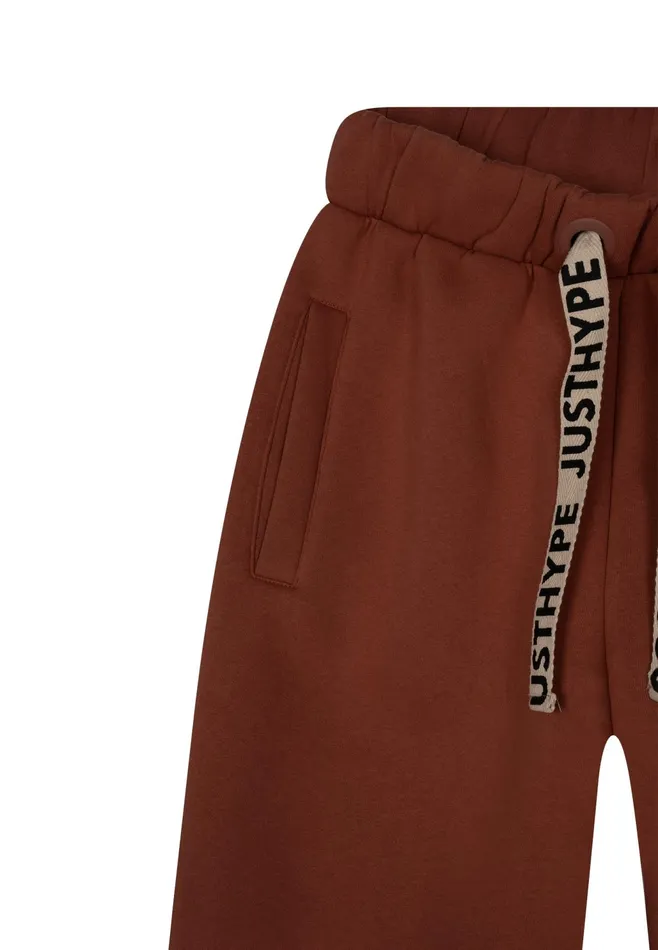 Just Hype Joggers Justhype Womens Terracotta Toweling Branded Drawcord Jogger