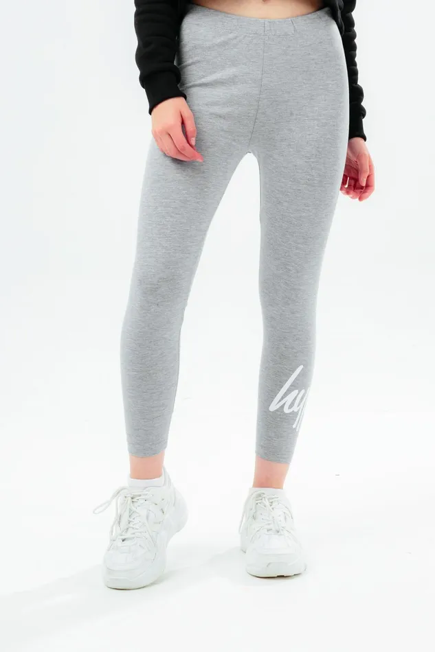Just Hype Leggings and Bralettes Hype Girls Black and Grey 2 Pack Leggings Set