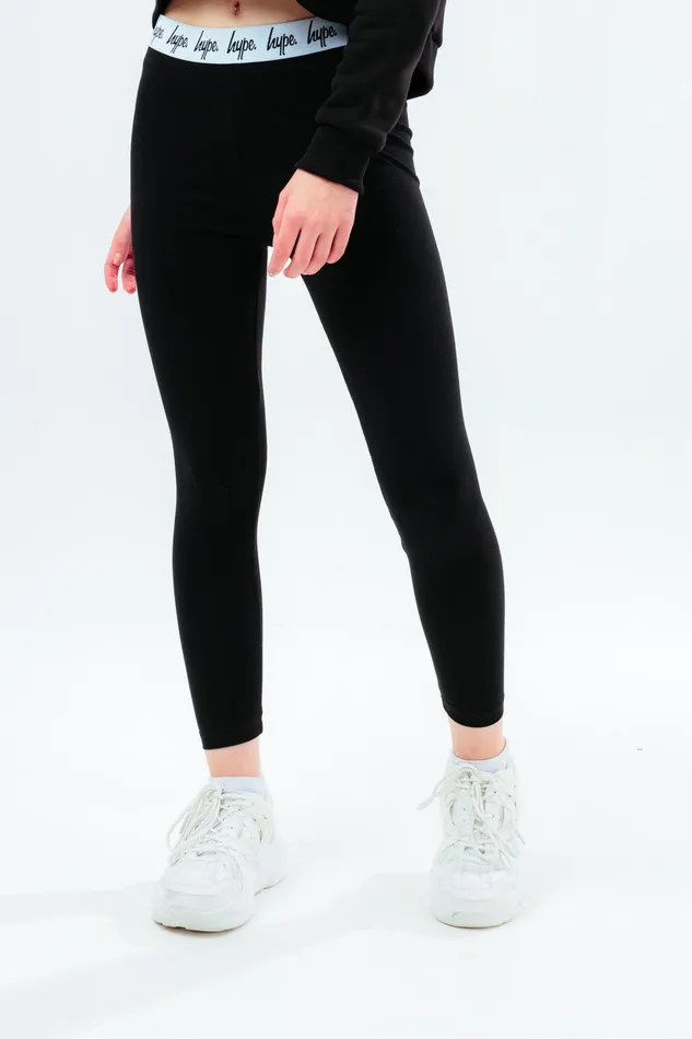 Just Hype Leggings and Bralettes Hype Girls Black and Grey 2 Pack Leggings Set