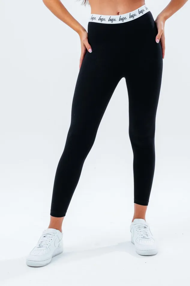 Just Hype Leggings and Bralettes Hype Girls Black Core Leggings