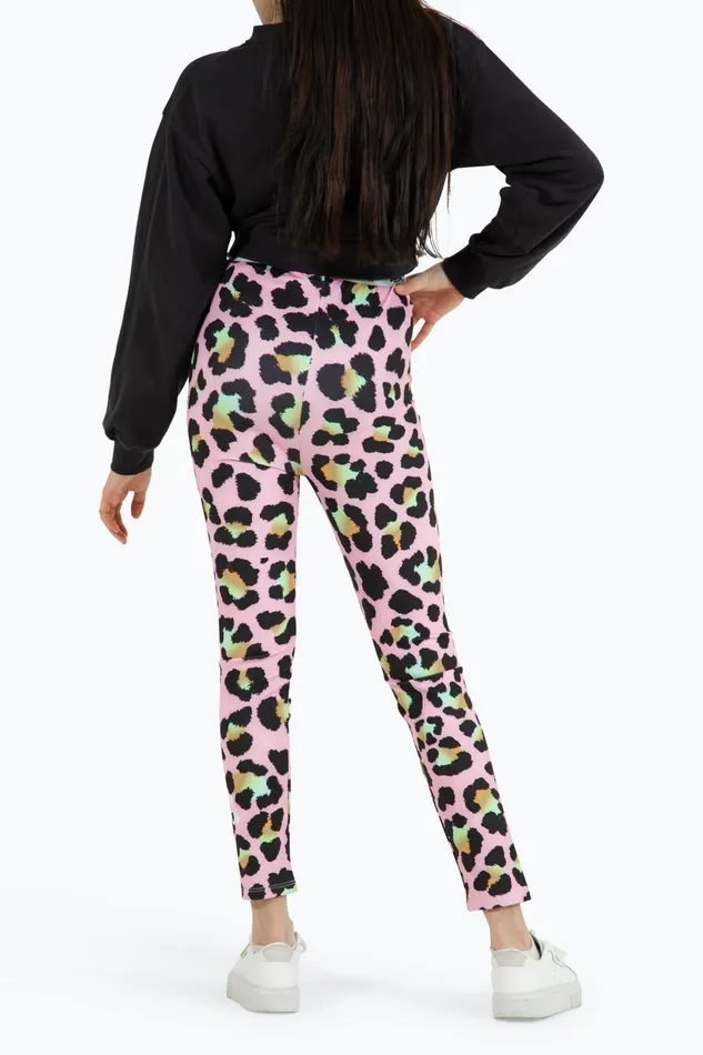 Just Hype Leggings and Bralettes Hype Girls Multi Disco Leopard Leggings