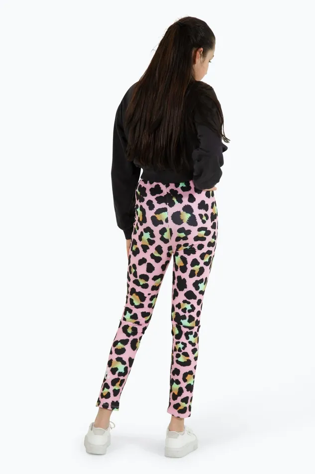 Just Hype Leggings and Bralettes Hype Girls Multi Disco Leopard Leggings