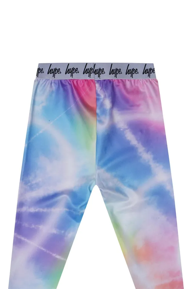 Just Hype Leggings and Bralettes Hype Girls Multi Heart TieDye Legging