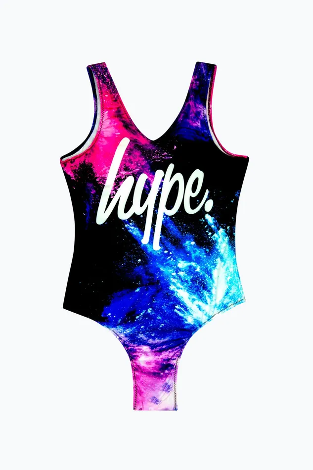 Just Hype Swimwear and Shorts Hype Girls Multi Purple Chalk Swimsuit