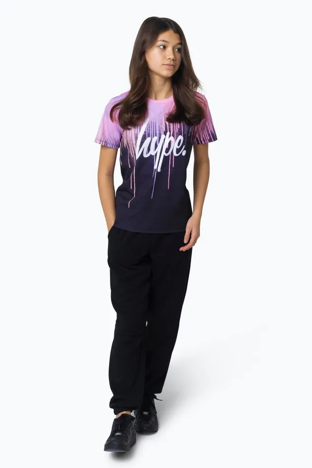 Just Hype TShirts Hype Girls Multi Dark Pastel Drips TShirt