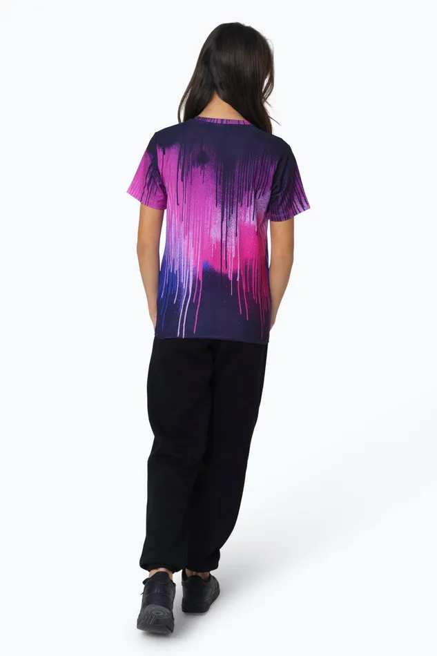 Just Hype TShirts Hype Girls Multi Pink Drips TShirt