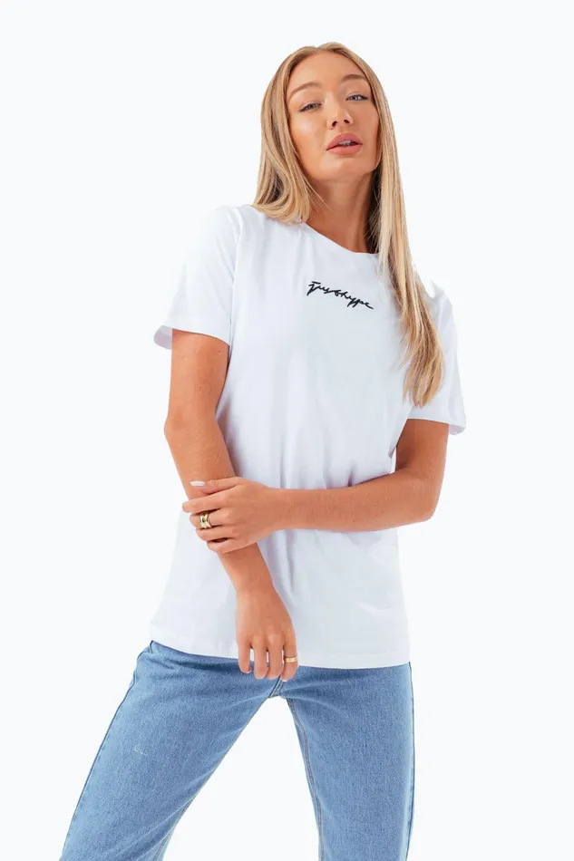 Just Hype Tops and TShirts Hype White Scribble Women039S TShirt