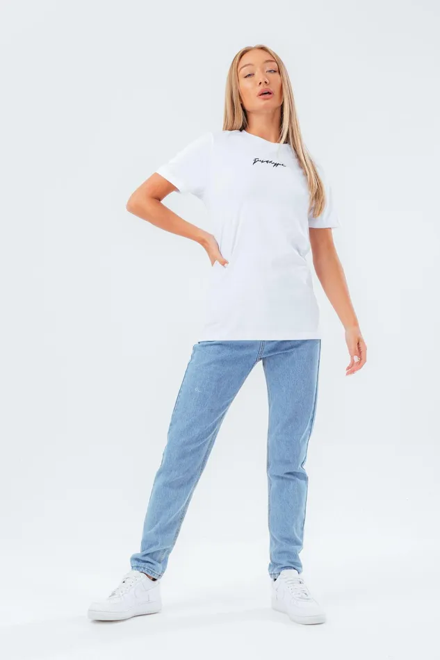 Just Hype Tops and TShirts Hype White Scribble Women039S TShirt