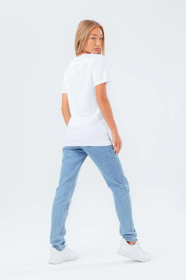 Just Hype Tops and TShirts Hype White Scribble Women039S TShirt