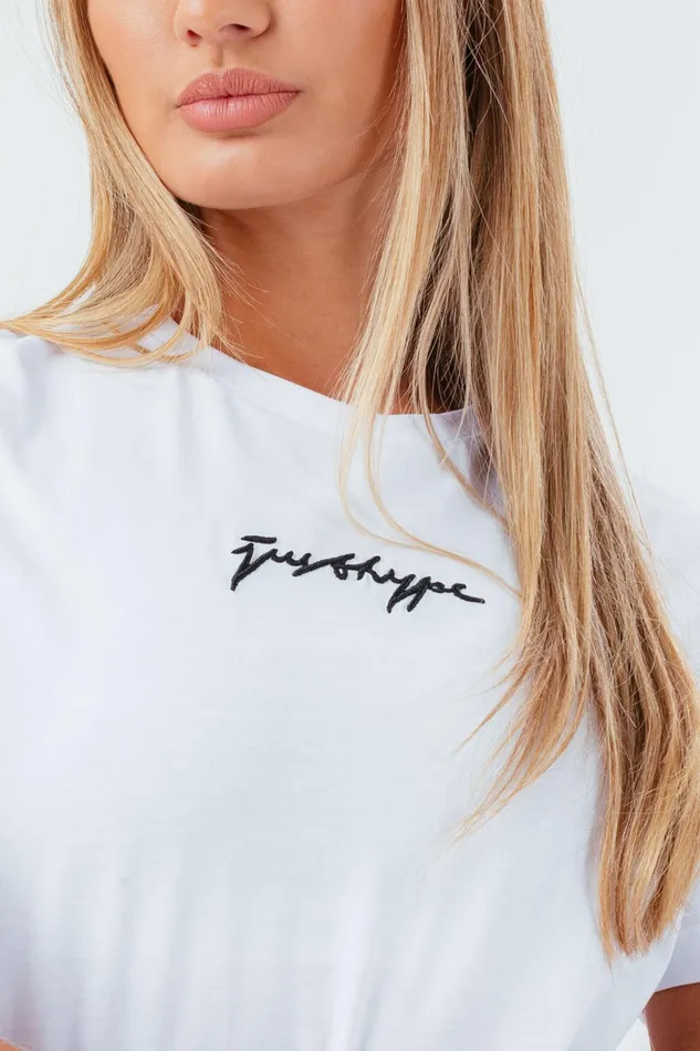 Just Hype Tops and TShirts Hype White Scribble Women039S TShirt