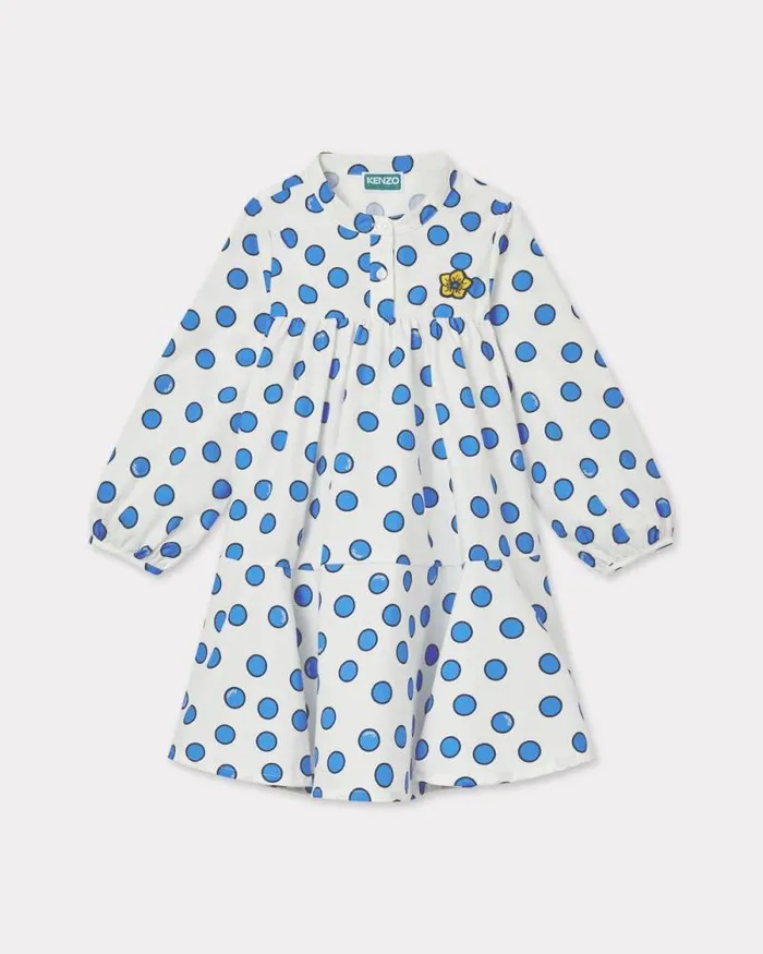 Kids 039Blue Jungle039 Cotton Poplin Dress Blush Kenzo Dresses And Skirts