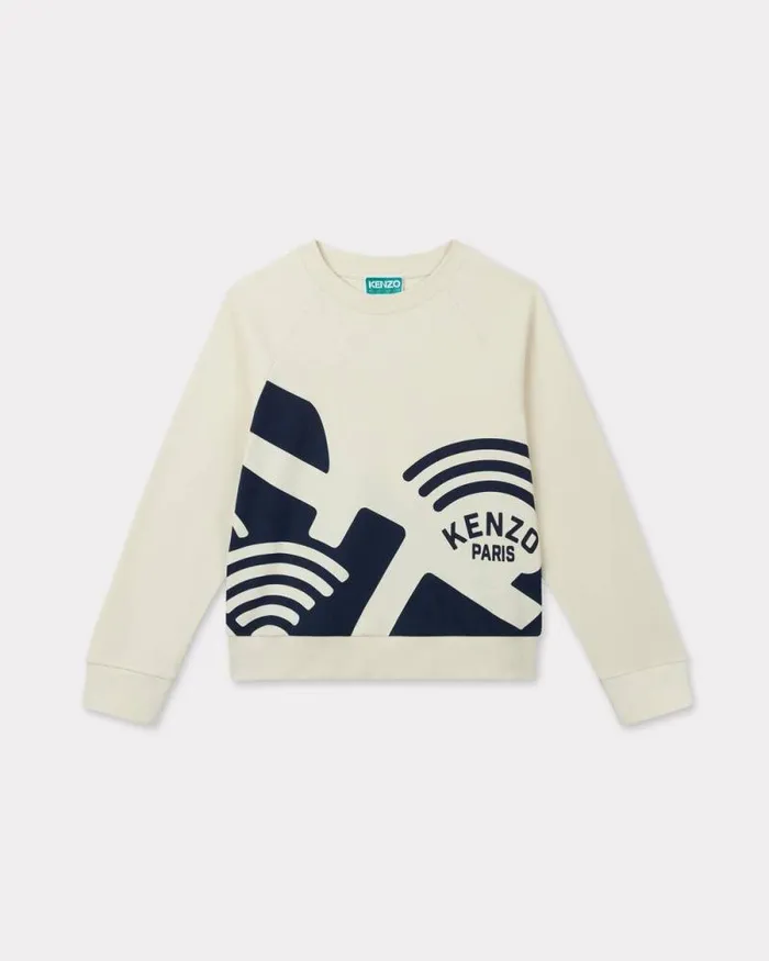 Kids 039East West039 Cotton Sweatshirt Ecru Kenzo Tshirts And Sweatshirts