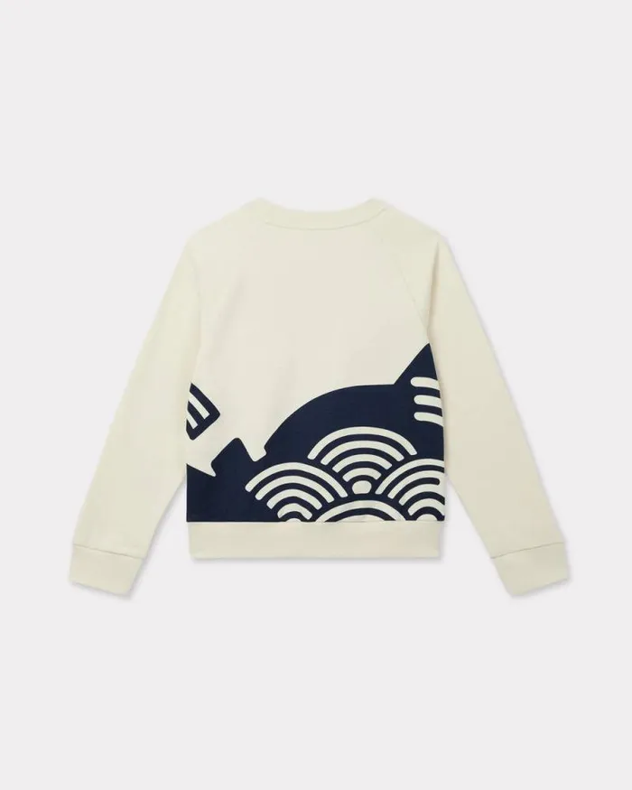 Kids 039East West039 Cotton Sweatshirt Ecru Kenzo Tshirts And Sweatshirts
