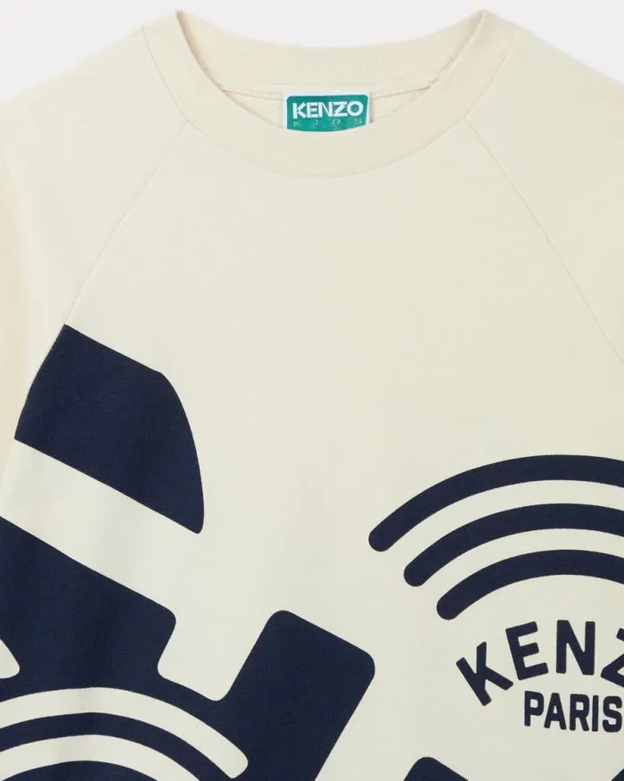 Kids 039East West039 Cotton Sweatshirt Ecru Kenzo Tshirts And Sweatshirts