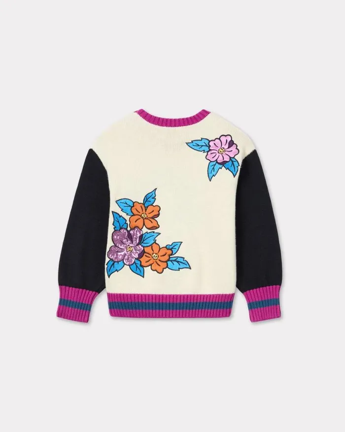 Kids 039Festive039 Embroidered Knitted Jumper Ecru Kenzo Tshirts And Sweatshirts
