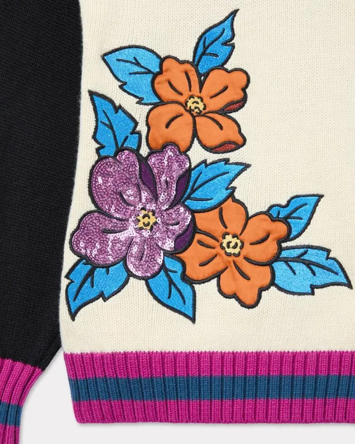 Kids 039Festive039 Embroidered Knitted Jumper Ecru Kenzo Tshirts And Sweatshirts