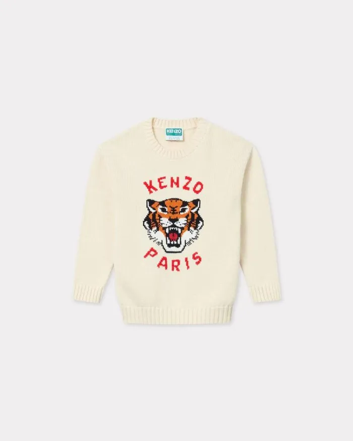 Kids 039Festive039 Knitted Jumper Ecru Kenzo Tshirts And Sweatshirts