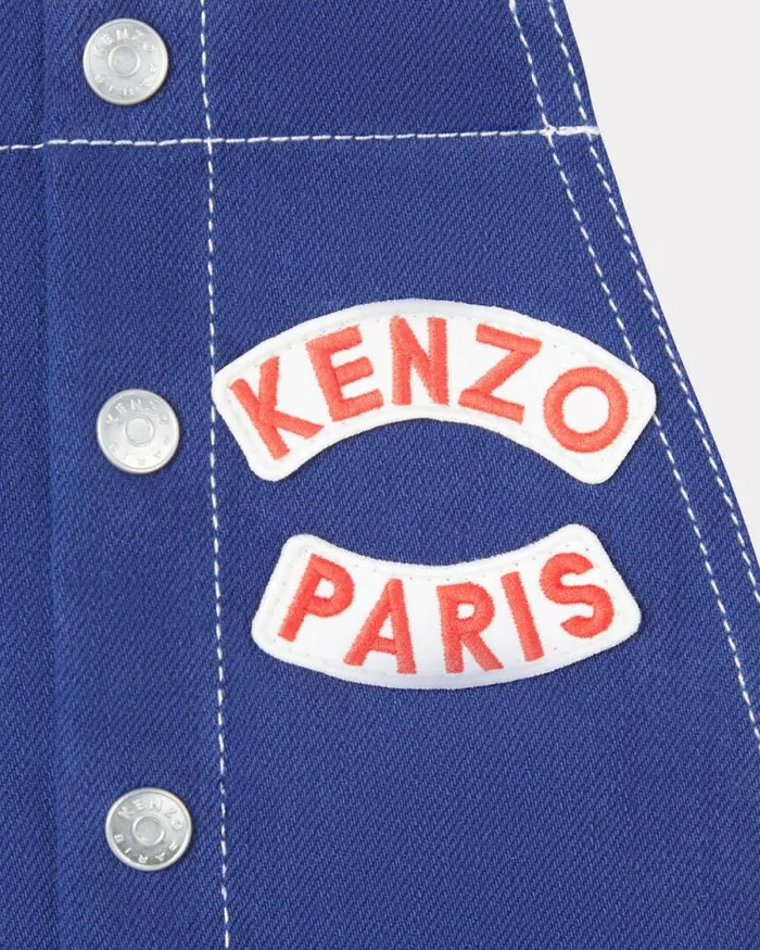 Kids 039KENZO Tour039 Cotton Pinafore Dress Ink Kenzo Babies 1 Month 8211 2 Years