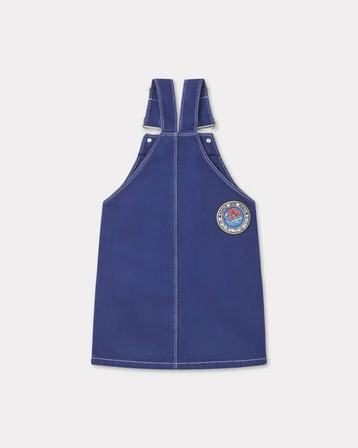 Kids 039KENZO Tour039 Cotton Pinafore Dress Ink Kenzo Dresses And Skirts