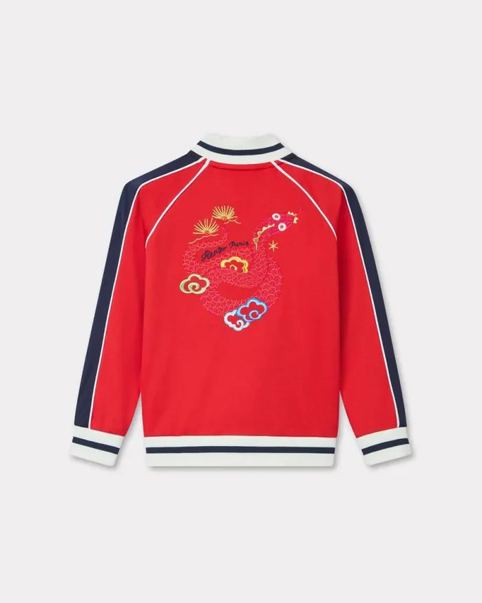 Kids 039Lunar New Year039 Embroidered Sweatshirt Deep Orange Kenzo Tshirts And Sweatshirts
