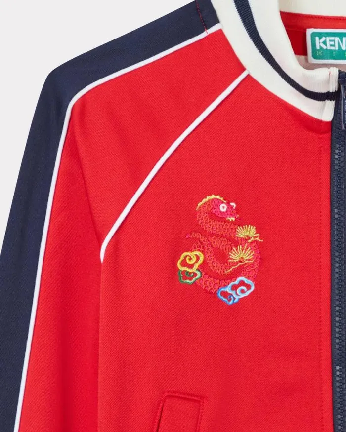 Kids 039Lunar New Year039 Embroidered Sweatshirt Deep Orange Kenzo Tshirts And Sweatshirts