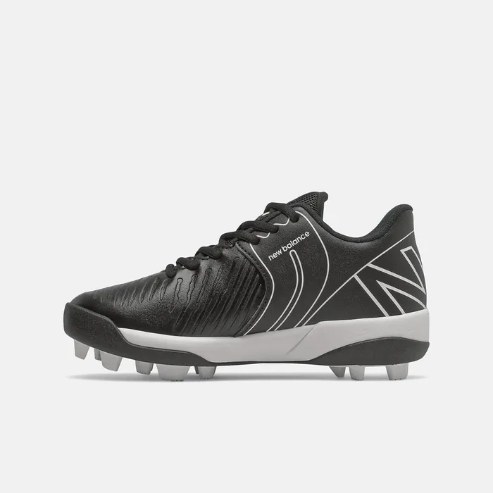 Kids 4040 V6 Rubber Molded Black With White New Balance Cleats Kids 4040 V6 Rubber Molded Black With White New Balance Cleats