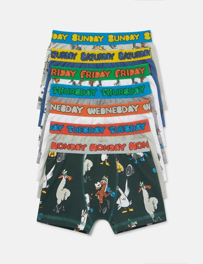 Kids 7 Pack Of Farmyard Printed Boxers Multicolour Stella McCartney Shoes And Accessories Kids 7 Pack Of Farmyard Printed Boxers Multicolour Stella McCartney Shoes And Accessories