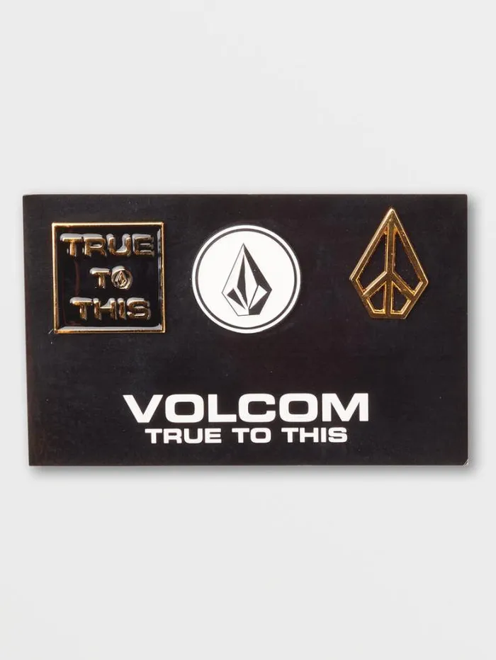 Kids Accessories Volcom 3 Piece Pin Pack 8211 Multi