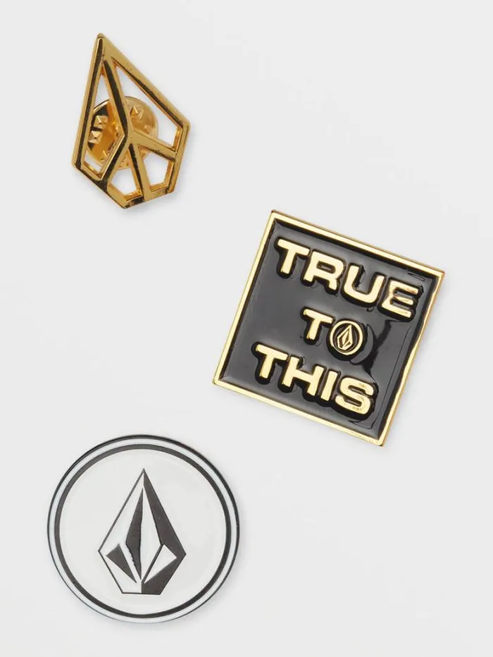 Kids Accessories Volcom 3 Piece Pin Pack 8211 Multi Kids Accessories Volcom 3 Piece Pin Pack 8211 Multi