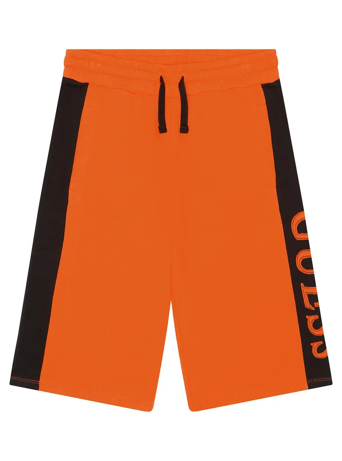 Kids Big Boy GUESS Eco Orange Logo Active Shorts 716