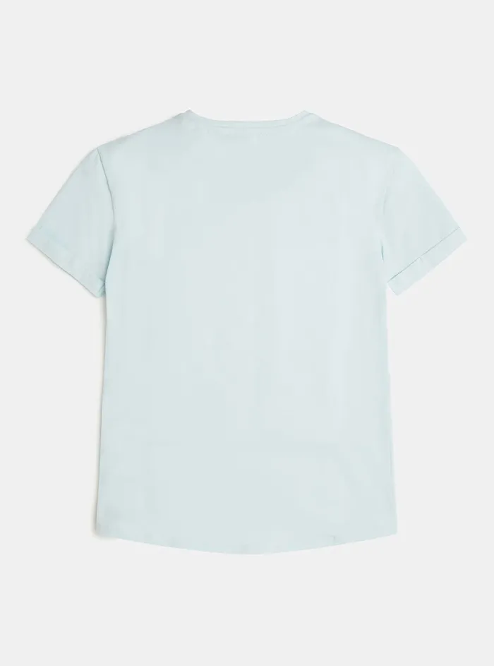 Kids Big Girl GUESS Green Reversible Sequin Logo Tshirt 716