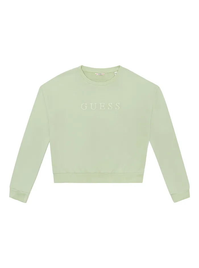 Kids Big Girl GUESS Matcha Baby Terry Active Top 716