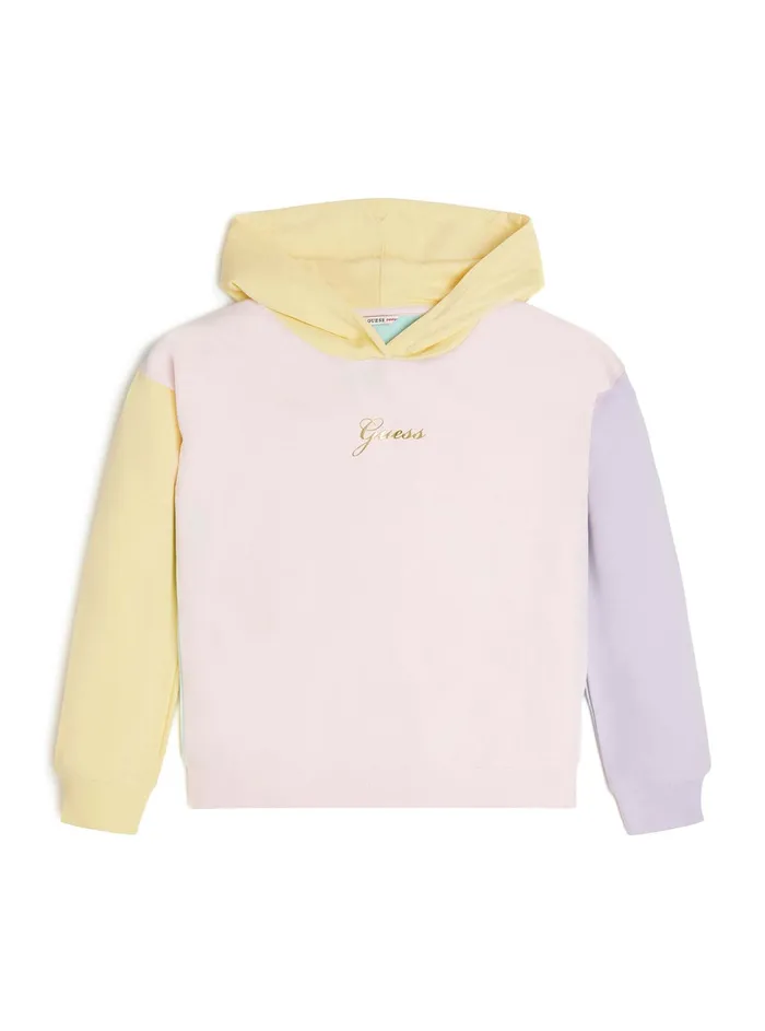 Kids Big Girl GUESS Multicolour Logo Hoodie Jumper 716