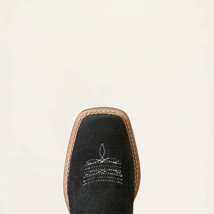 Kids Big Kids039 Footwear Ariat Derby Monroe Western Boot Black Roughout Kids Big Kids039 Footwear Ariat Derby Monroe Western Boot Black Roughout