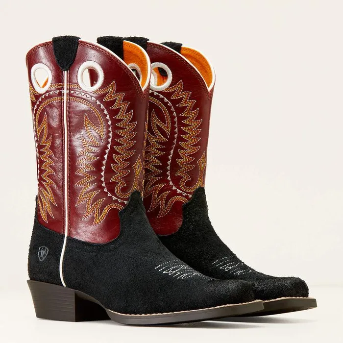 Kids Big Kids039 Footwear Ariat Derby Monroe Western Boot Black Roughout Kids Big Kids039 Footwear Ariat Derby Monroe Western Boot Black Roughout