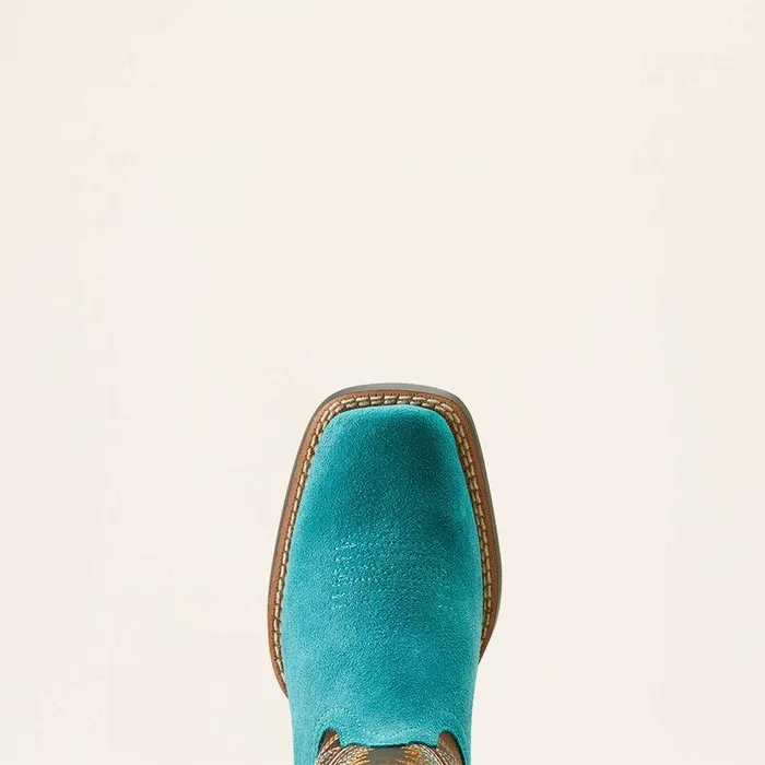 Kids Big Kids039 Footwear Ariat Futurity Fort Worth Western Boot Teal Suedegilded Mocha Kids Big Kids039 Footwear Ariat Futurity Fort Worth Western Boot Teal Suedegilded Mocha